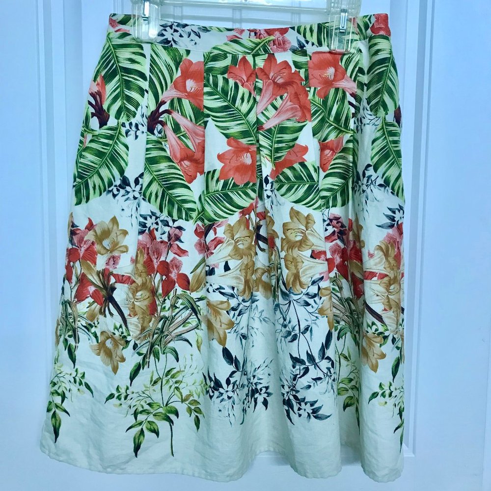 Talbots Linen Tropical Skirt